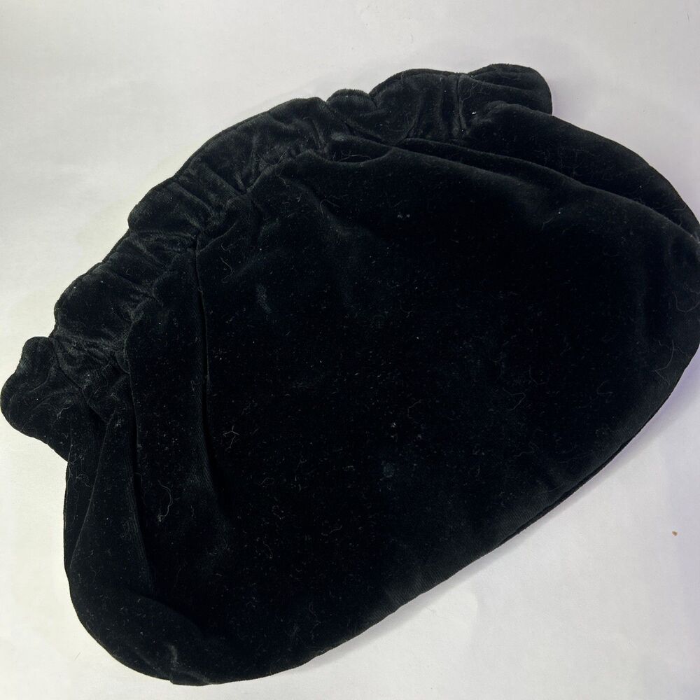 Vintage Black Velvet Clutch Handbag. By Tibor Handbags Whimsigoth Goth